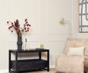 Meuble TV Boaz en bois de manguier noir – 100 cm