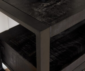 Alternative view of Meuble TV Boaz en bois de manguier noir – 180 cm