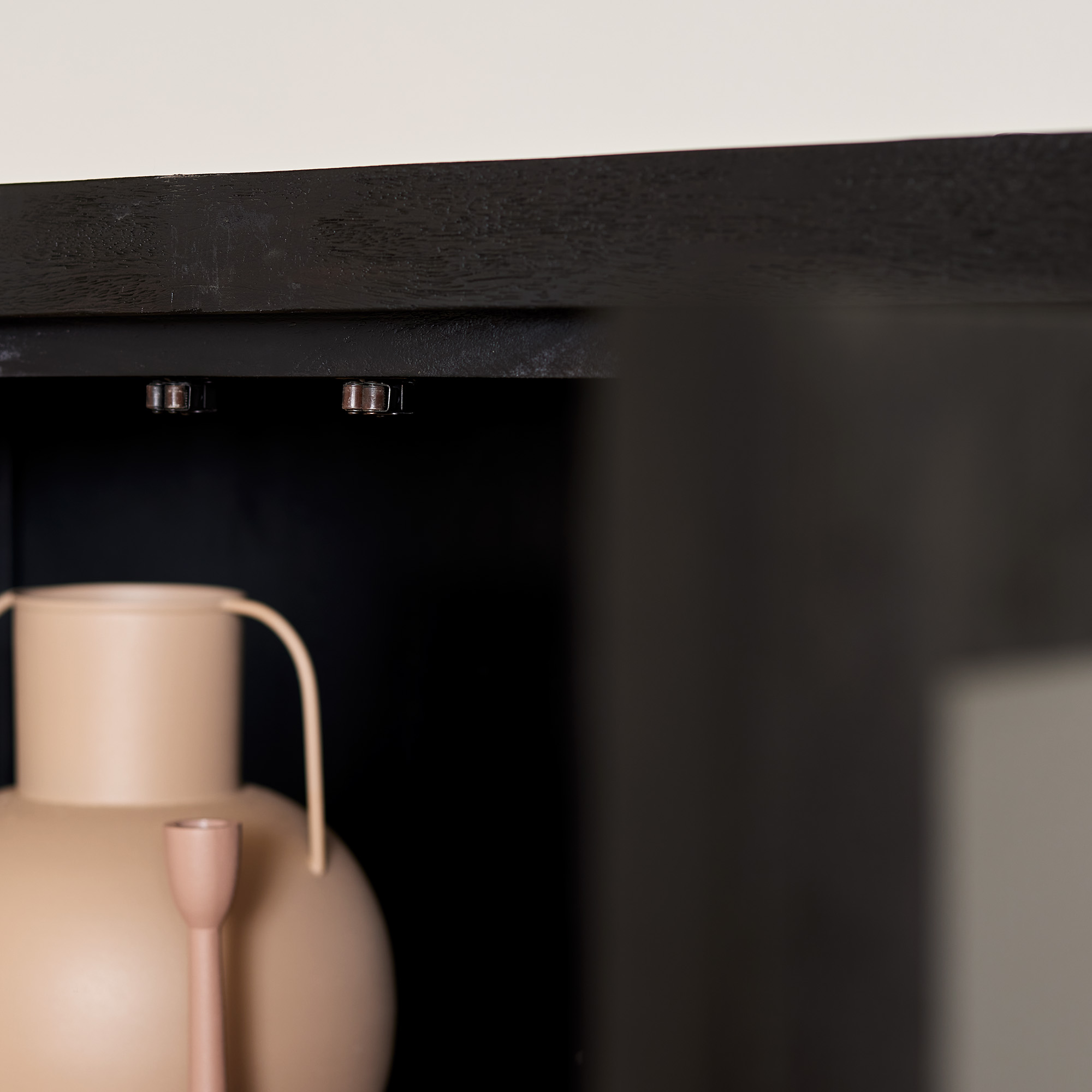 Vitrine Boaz en bois de manguier noir – 115 cm – Image 2