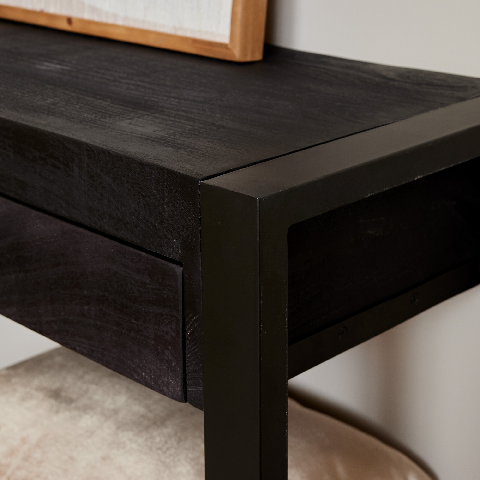 Console Boaz en bois de manguier noir – 120 cm – Image 3