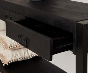 Alternative view of Console Boaz en bois de manguier noir – 150 cm