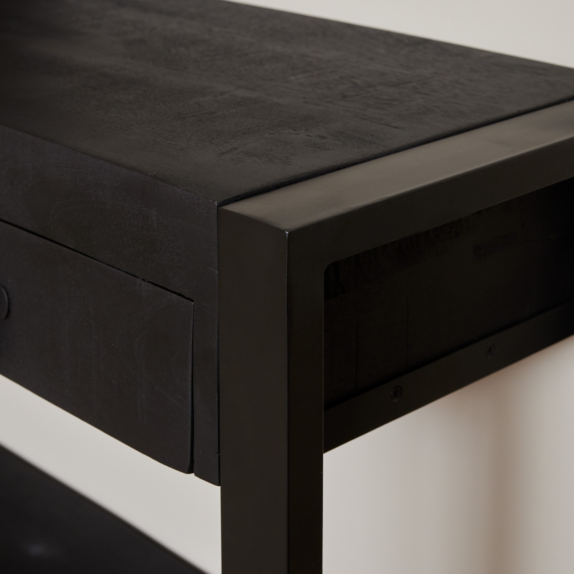Console Boaz en bois de manguier noir – 150 cm – Image 3