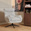 Fauteuil pivotant Vera gris clair