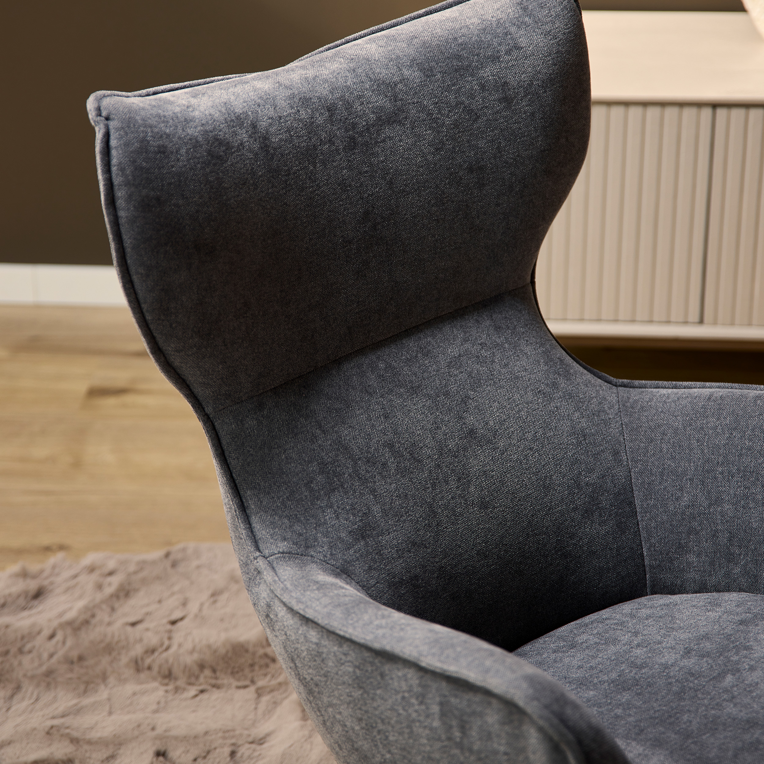 Fauteuil pivotant Julia anthracite – Image 2