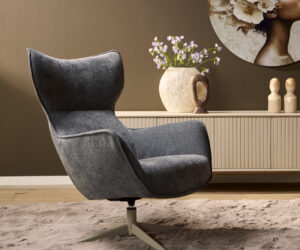 Fauteuil pivotant Julia anthracite